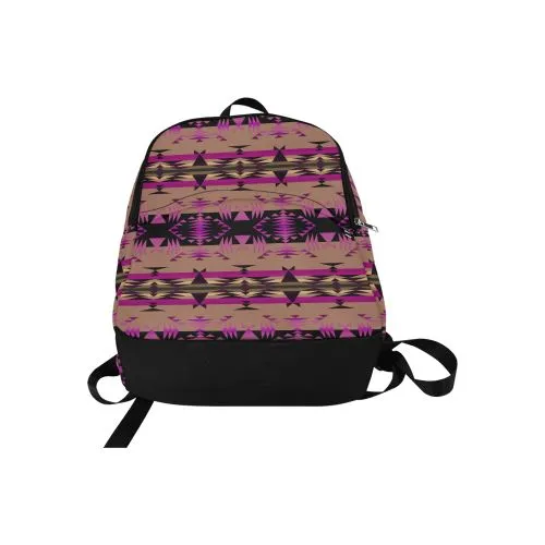 Between the Mountains Berry Fabric Backpack for Adult