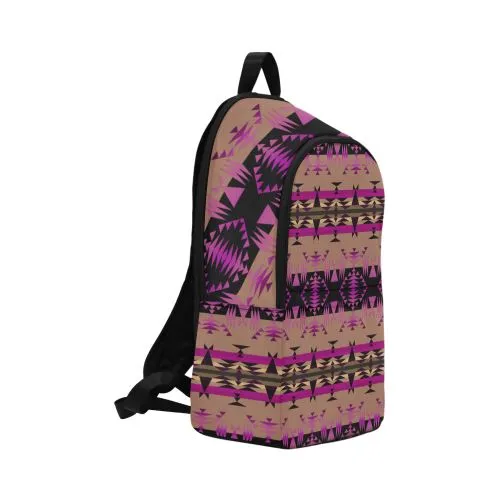 Between the Mountains Berry Fabric Backpack for Adult