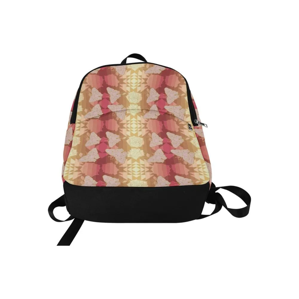 Butterfly and Roses on Geometric Backpack for Adult