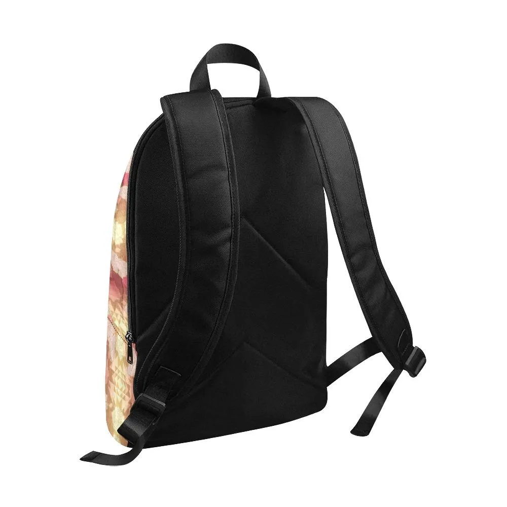 Butterfly and Roses on Geometric Backpack for Adult