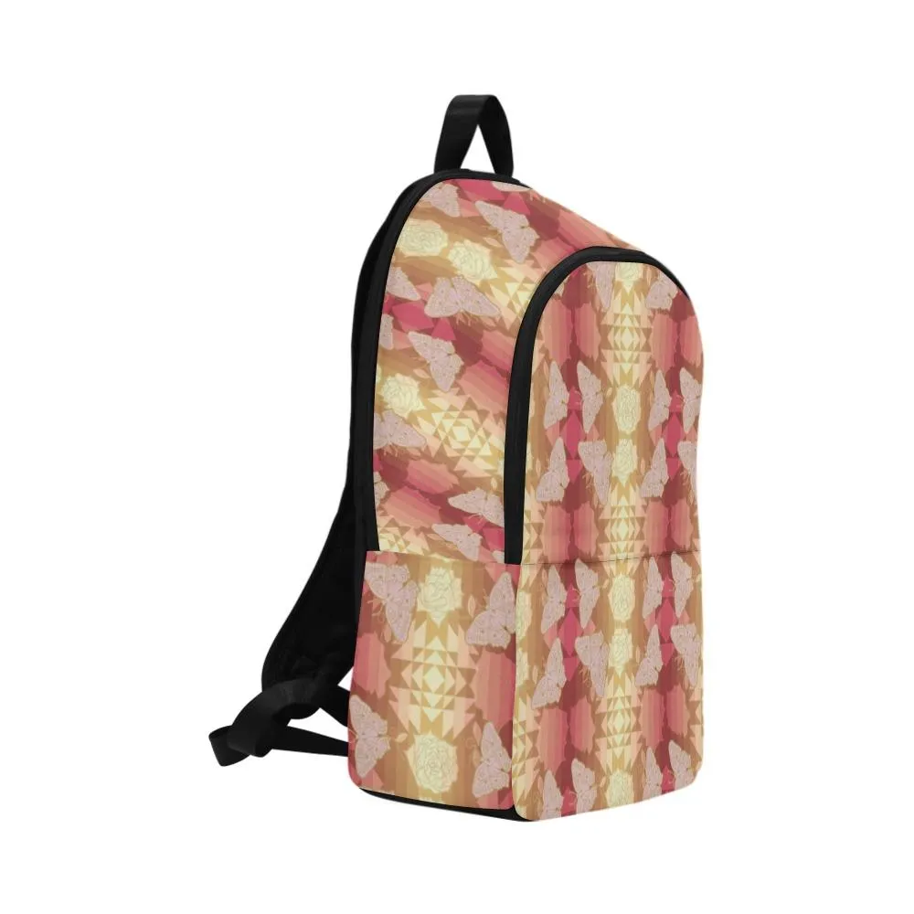 Butterfly and Roses on Geometric Backpack for Adult