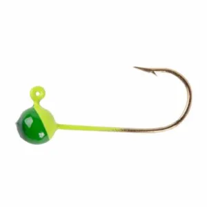 Columbia Tackle Shad Round Jighead - Green/Chartreuse 1/16oz - Green/Chartreuse