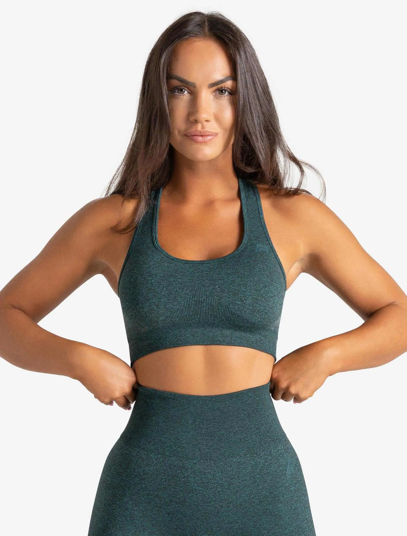 Core Seamless Sports Bra - Teal Marl