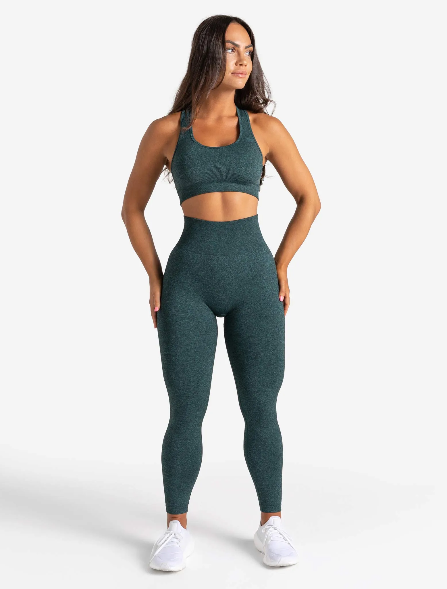 Core Seamless Sports Bra - Teal Marl