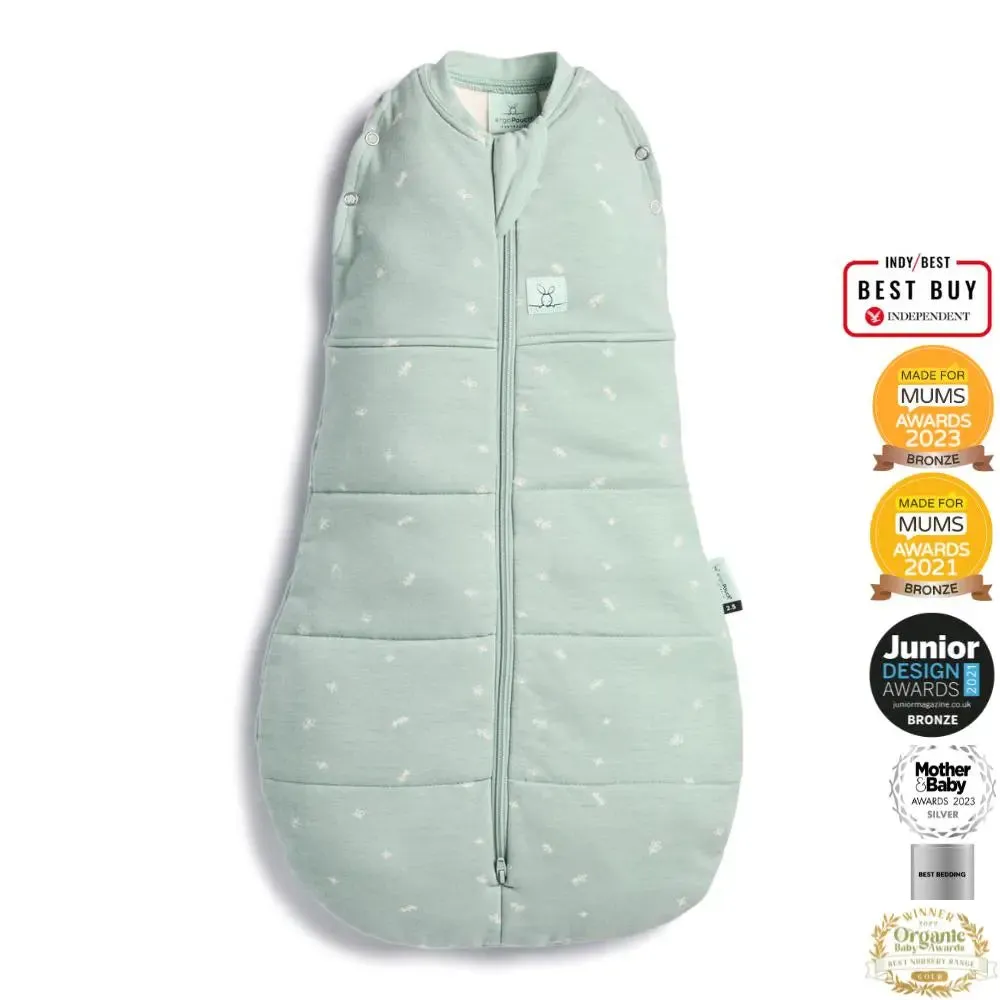 ErgoPouch - Organic Winter Cocoon Swaddle Sleeping Bag - Sage - 2.5 TOG