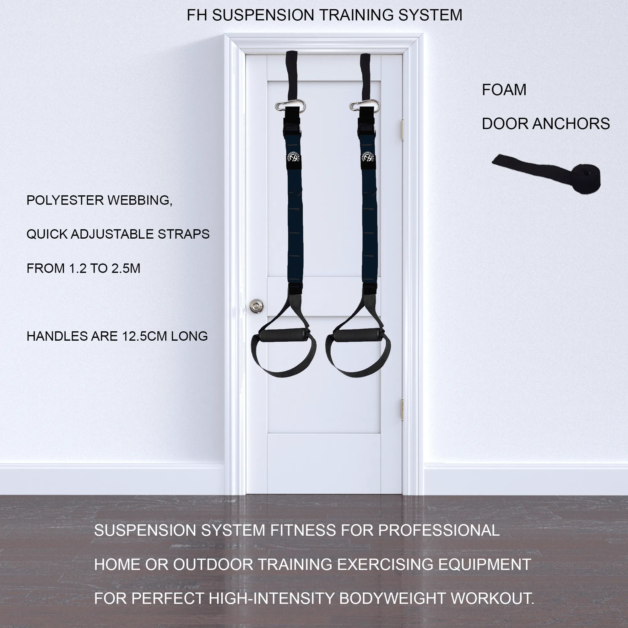 FH Suspension Bodyweight Fitness Training System Home Outdoor