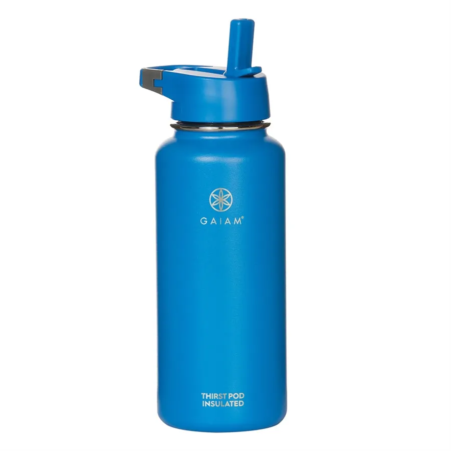 Gaiam Thirst Pod 950ml Insulated Waterbottle Blue