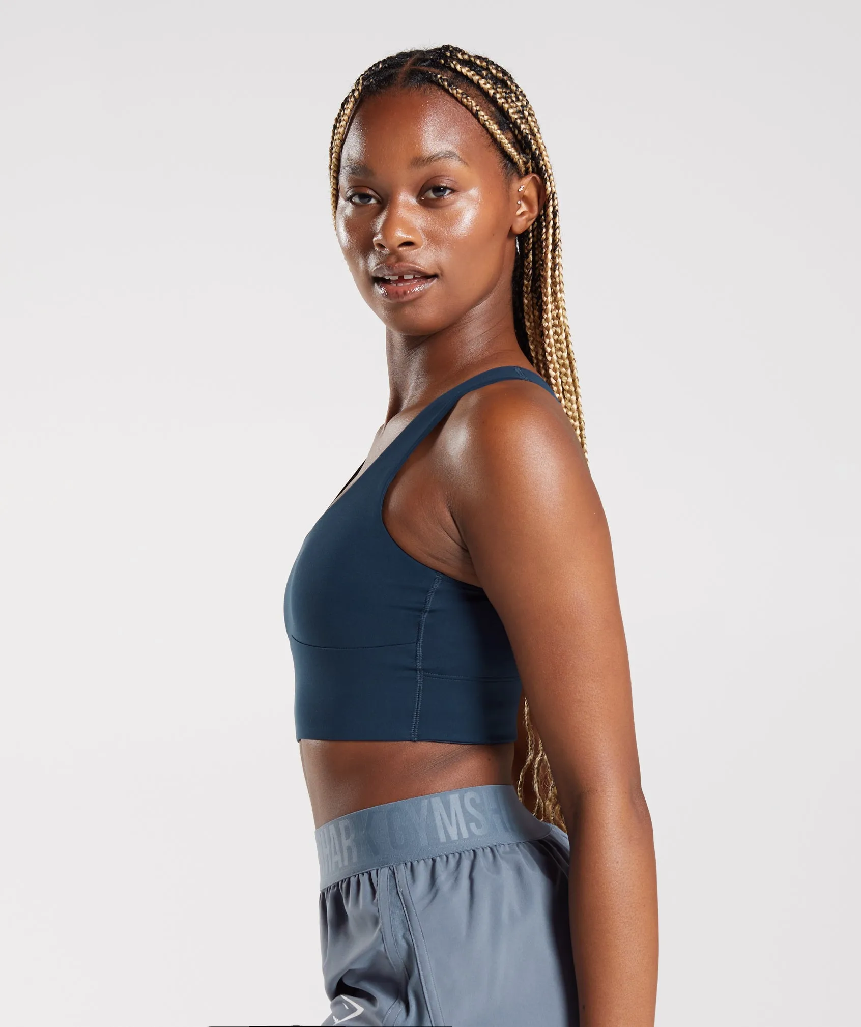 Gymshark Longline Sports Bra - Navy