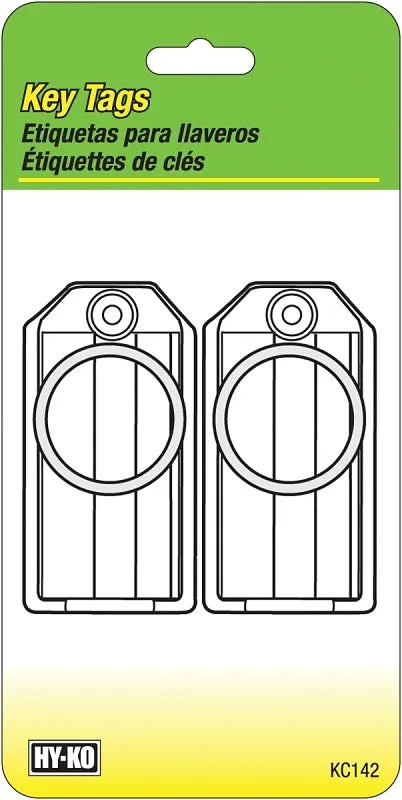 Hy-Ko KC142 Key Identification Tag, Plastic :CD2: QUANTITY: 5