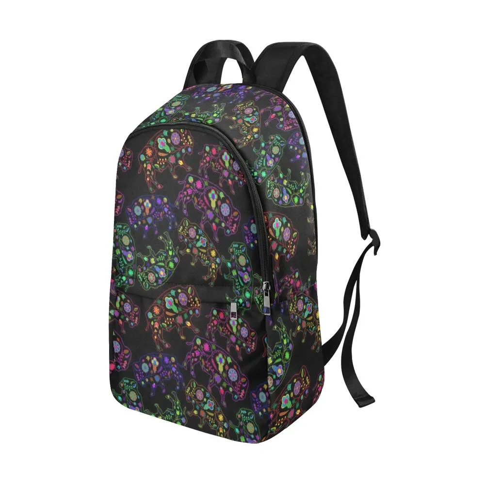 Neon Floral Buffalos Backpack for Adult