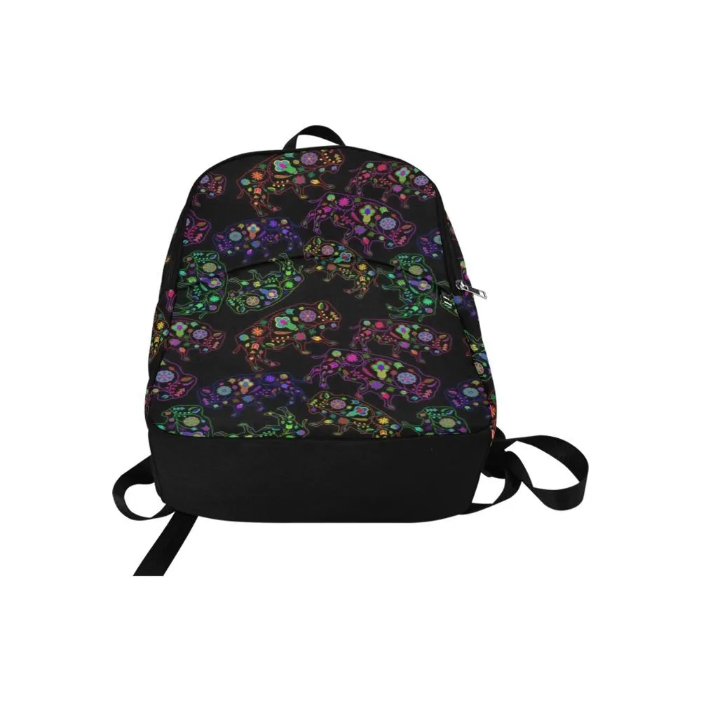 Neon Floral Buffalos Backpack for Adult