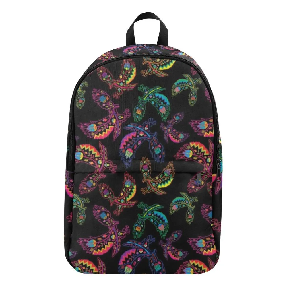 Neon Floral Eagles Backpack for Adult