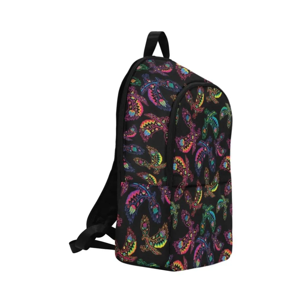 Neon Floral Eagles Backpack for Adult