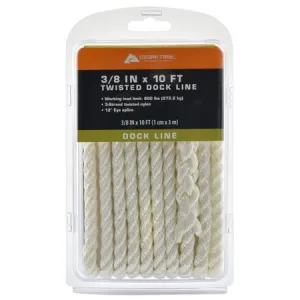 Ozark Trail 3-Strand Twisted Nylon Dock Line  3/8  x 10