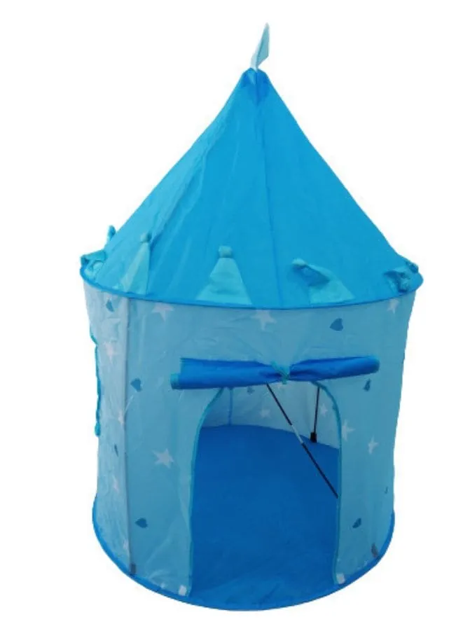 Play Tent House with Glow in The Dark Stars, conveniently Folds in to a Carrying Case, Play Tent/House Toy for Indoor & Outdoor Use( Blue )