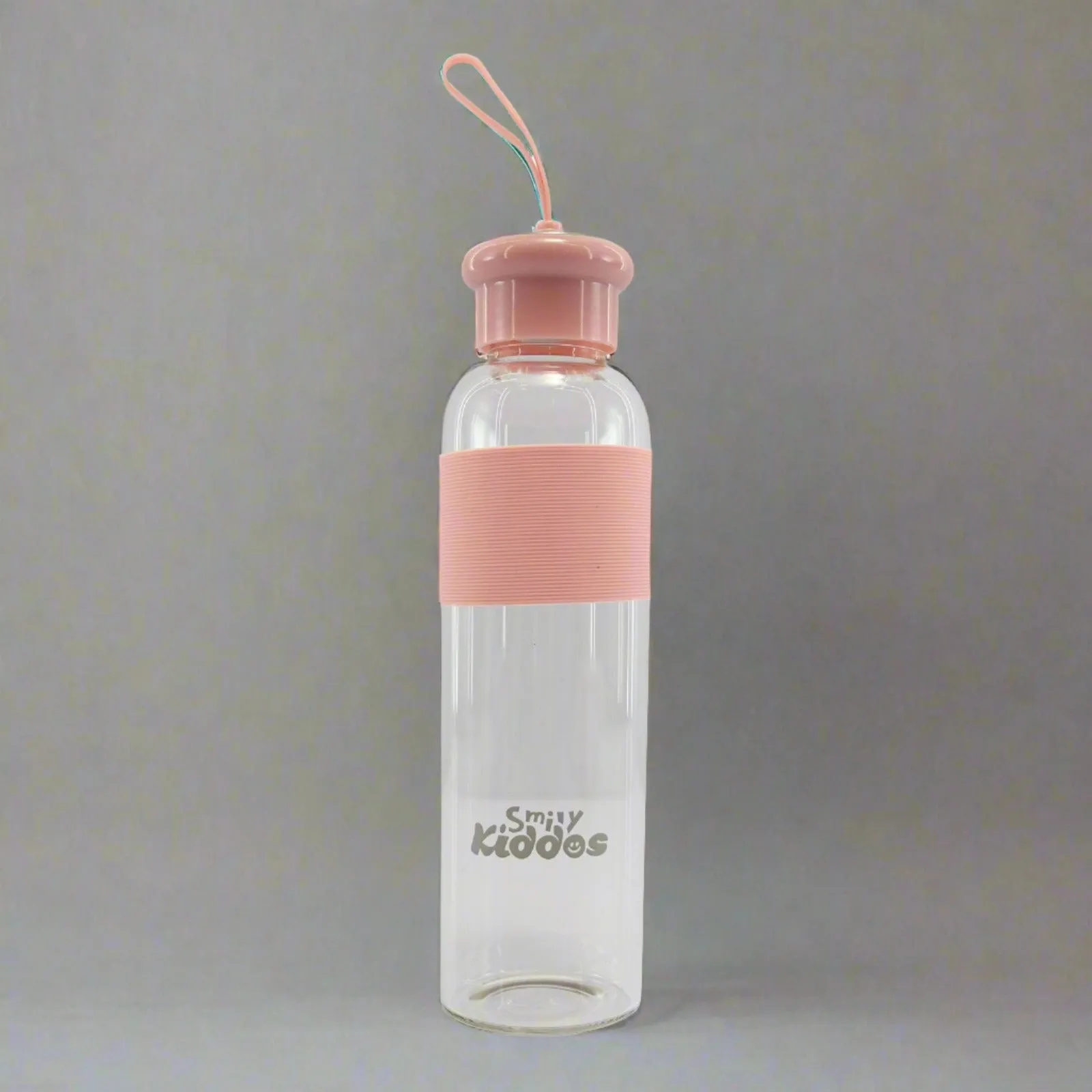 Smily Kiddos Glass bottles with Silicone Grip Pink