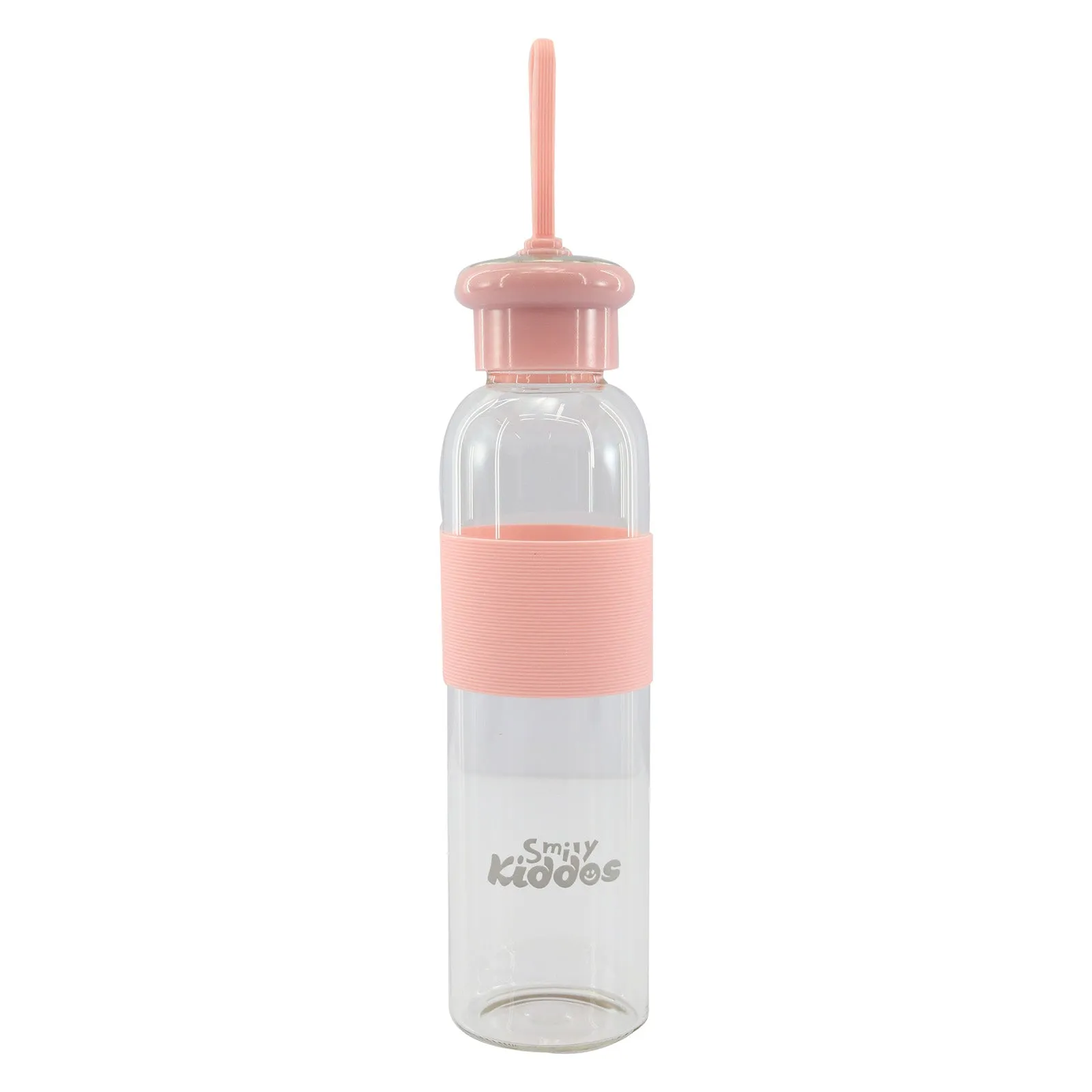 Smily Kiddos Glass bottles with Silicone Grip Pink