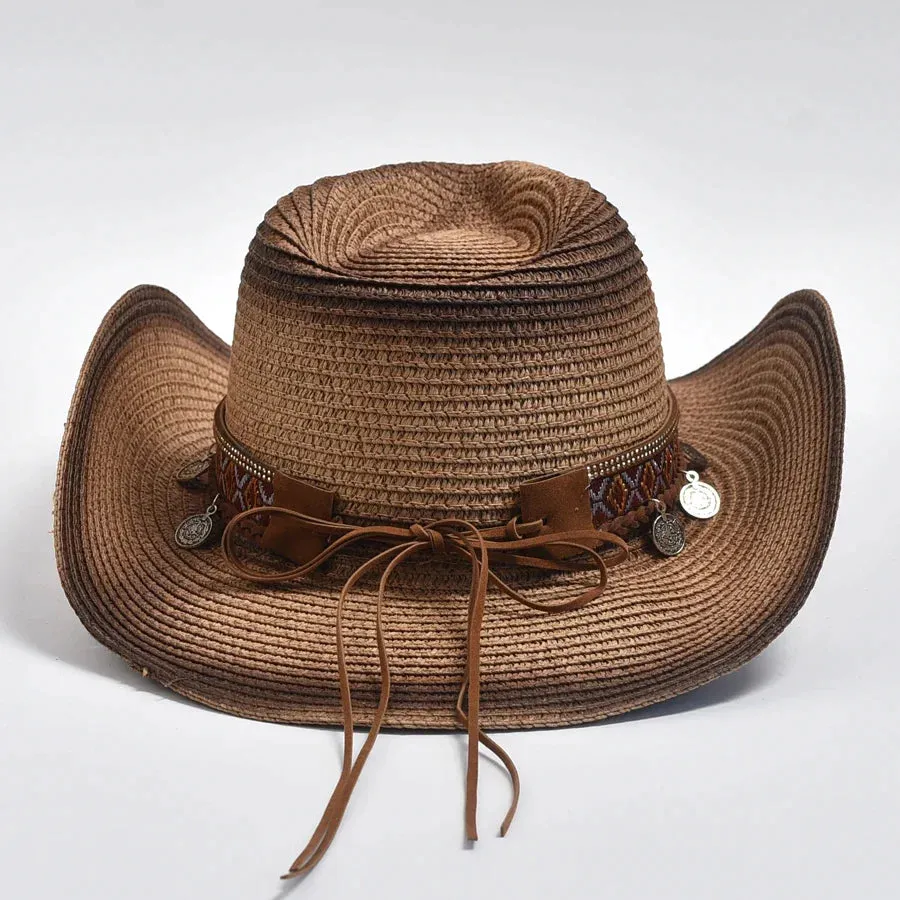 Straw Hat With Windproof Rope