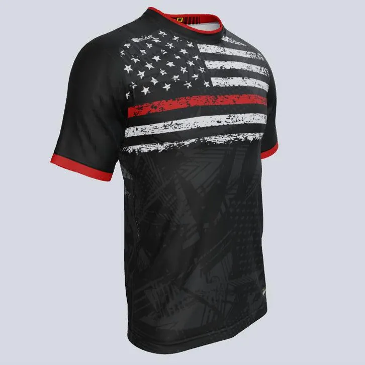 Thin Red Line 2 Custom USA Jersey