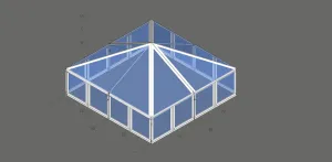 Turbotrack Tent, 30' x 30' Clear Top & Walls