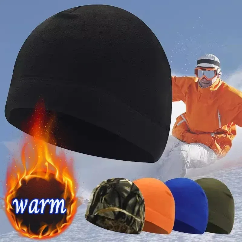 Winter Fleece Winter Hat Tactical Windproof Outdoor Hiking Accessories Hunting Military Men Caps Snowboard Cycling Warm Beanies