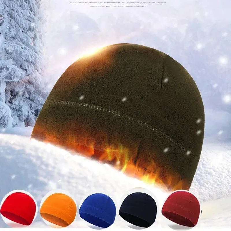 Winter Fleece Winter Hat Tactical Windproof Outdoor Hiking Accessories Hunting Military Men Caps Snowboard Cycling Warm Beanies