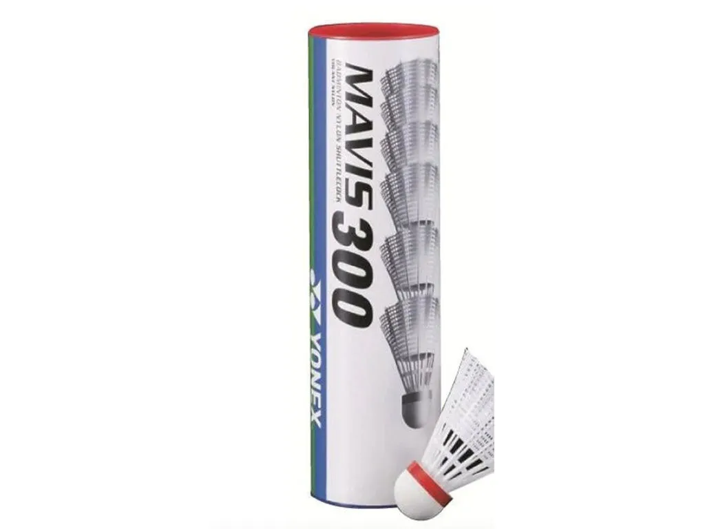 Yonex Mavis 300 Nylon Shuttlecocks White/Red (Fast Speed)